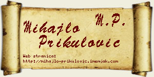Mihajlo Prikulović vizit kartica